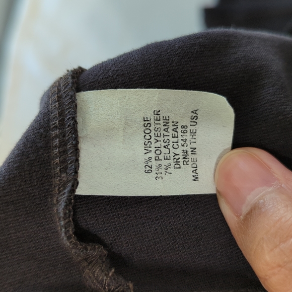 VINTAGE ELLIOTT LAUREN DARK BROWN PULL-ON PANTS SIZE 10 - Picture 7 of 11